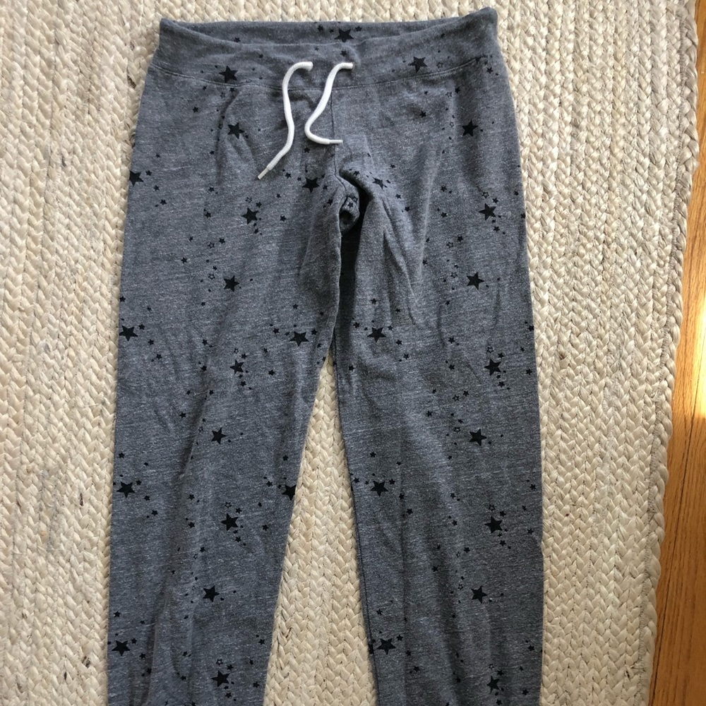 Monroe size s sweatpants grey black stars